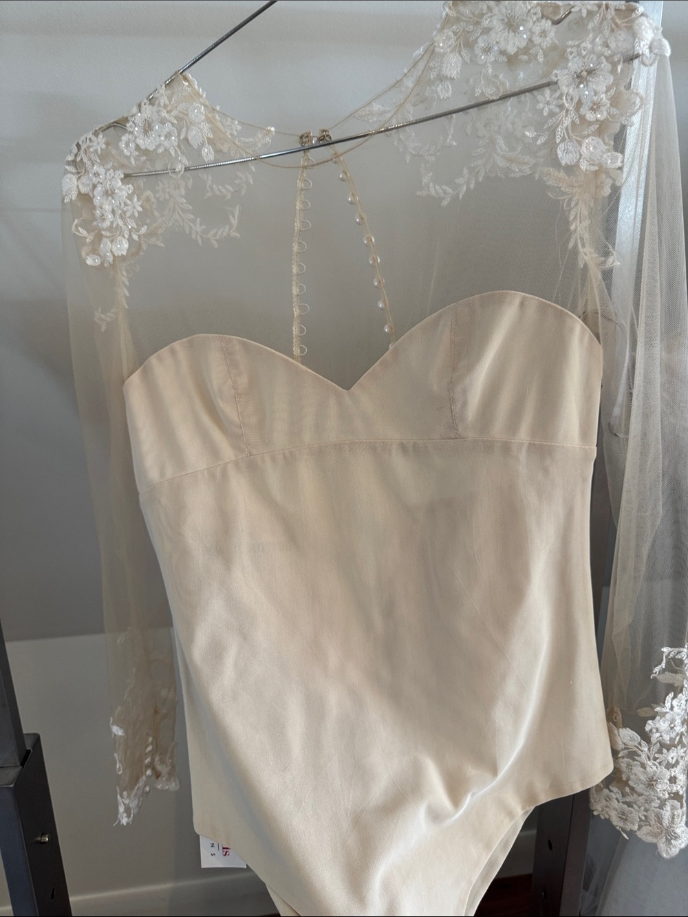 Bridal Sweetheart Body Suit in Ivory